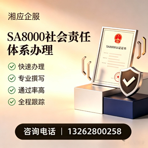 张家口SA8000社会责任体系认证服务